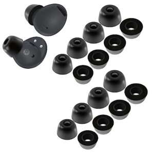 seltureone【4 sizes 8 pairs】memory foam tips for samsung galaxy buds2 pro, no silicone eartips pain, anti-slip, noise reduction eartips, comfortable fit, fit in the charging case, sizes s/m/l/xs, black