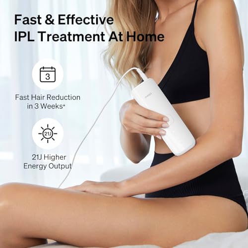 Ulike Laser Hair Removal for Women and Men, Air 3 IPL Hair Removal with Sapphire Ice-Cooling System for Nearly Painless & Long-Lasting Result, Flat-Head Window for Body & Face at-Home Use, White