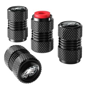 4pcs tire valve stem caps, aluminum tire valve cap set, universal stem covers for cars trucks motorcycles suvs and bikes