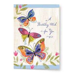 designer pop! pop up birthday card with 3d butterfly design - high-quality birthday wish greeting card, ideal for friends, family or special someone