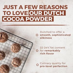 Cocoa Powder (1 lb) Dutch Processed Cocoa Powder, Unsweetened, Extra Rich Cocoa Flavor, 22-24% Fat, Premium Culinary Grade, Non-GMO, Perfect Cocoa for Baking and Cooking