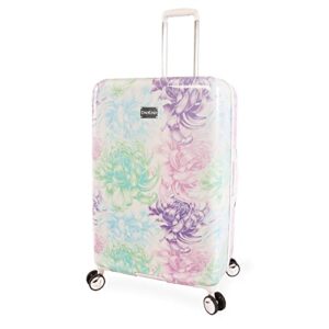 fila women's luggage hardside spinner, purple floral, check-in 29"