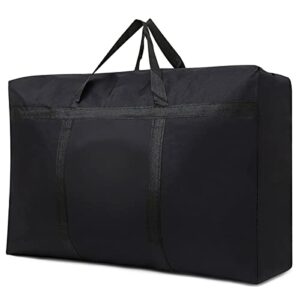 iweik multipurpose extra large heavy duty storage bags duffle bags for space saving moving storage (230l, black)