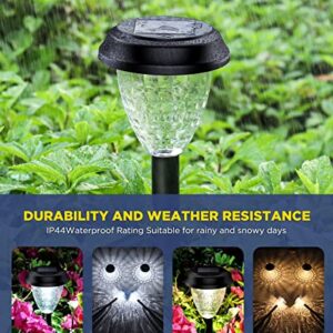 ornesign Ultra Bright Solar Outdoor Lights Decorative 10 Pack, 100% Faster Charge Solar Pathway Garden Lights Up to 12H Auto On/Off, Solar Lights Outdoor Waterproof for Walkway Yard Lawn