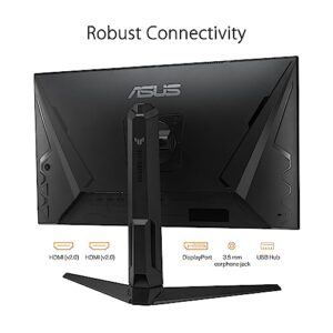 ASUS TUF Gaming 27” 1440P Gaming Monitor (VG27AQML1A) - QHD (2560 x 1440), 260Hz, 1ms, Fast IPS, Extreme Low Motion Blur Sync, G-SYNC Compatible, Freesync Premium, Variable Overdrive, DisplayHDR™ 400