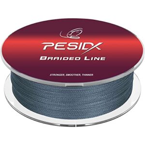 pesidx braided fishing line, abrasion resistant braided lines, high sensitivity and zero stretch, 4 strands to 8 strands with smaller diameter