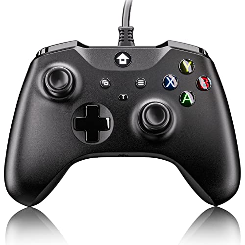 SZDILONG Wired Controller for Xbox Series X|S, Xbox One, Windows 10 and above, PC Controller with 3.5 mm Audio Jack, Black