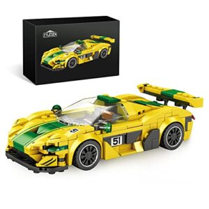 zylegen p1 gtr race car toy model car building kit,moc sports car building set racing vehicle toy for kids, collectible motorsports set boys age 3-12(368pcs)