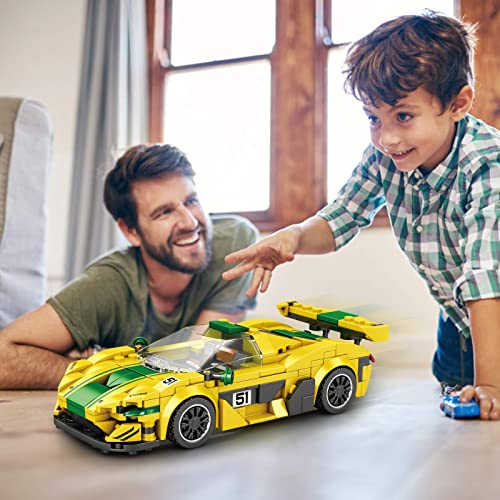 ZYLEGEN P1 GTR Race Car Toy Model Car Building Kit,MOC Sports Car Building Set Racing Vehicle Toy for Kids, Collectible Motorsports Set Boys Age 3-12(368pcs)