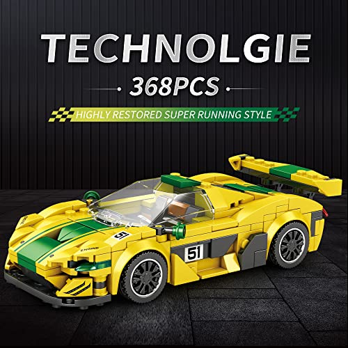 ZYLEGEN P1 GTR Race Car Toy Model Car Building Kit,MOC Sports Car Building Set Racing Vehicle Toy for Kids, Collectible Motorsports Set Boys Age 3-12(368pcs)
