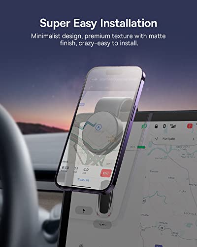 Baseus for Magsafe Car Mount, Magnetic Phone Holder for Car, Magsafe Car Dash Mount Compatible with iPhone 14 13 12 Pro Plus Max Mini, Bendable Memory Titanium Alloy for All Dashboard, Windshield