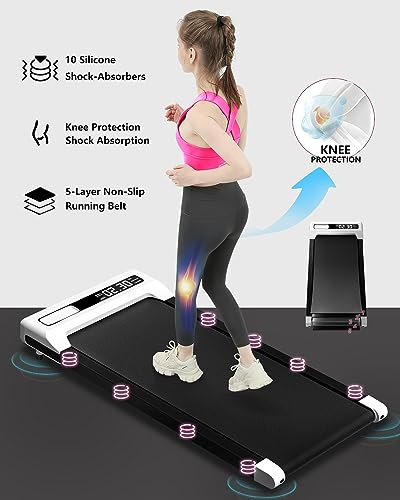 Walking Pad Treadmill Under Desk,Quiet Compact Desk Treadmill for Work from Home Office,Large Capacity with Rmote Control