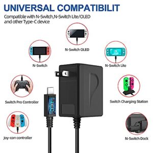 Prodico Charger for Nintendo Switch, Fast Travel Charger Compatible with Nintendo Switch/Switch Lite/Switch OLED/Switch Dock