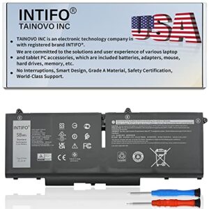 intifo 58wh 07krv laptop battery compatible with dell latitude 5330 5430 5530 precision 3570 series notebook 0h4pvc h4pvc y86wg 0y86wg m69d0 08wrcr 078fwy [15.2v 3625mah 4-cell]