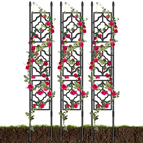 5FT Garden Trellis for Climbing Plants Outdoor, Kalolary Screen Garden Trellis Rustproof Vine Trellis Frame Cucumber Trellis Grow Support for Outdoor Indoor Fruits Vegetables Flowers Potted Plants