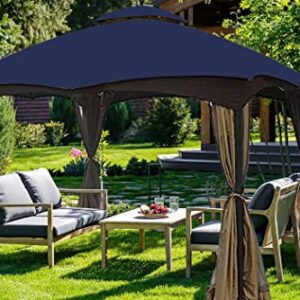 SCOCANOPY Replacement Canopy Top for The Lowe's Gazebo Model #GF-12S004B-1 / GF-12S004BTO (Navy Blue)