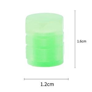 8 Pack Luminous Tire Valve Stem Caps,Fluorescent Car Tire Valve Cap Set, Corrosion Resistant, Universal Stem Covers Glowing Tire Valve Caps for Cars Trucks Motorcycles SUVs and Bikes (Green)