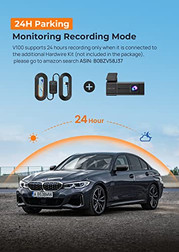 Dash Cam WiFi 2.5K 1440P Front Dash Camera for Cars, E-YEEGER Car Camera Mini Dashcams with App, Night Vision, 24H Parking Mode, G-Sensor, Loop Recording, 32G Card, Support 256G Max