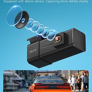 Dash Cam WiFi 2.5K 1440P Front Dash Camera for Cars, E-YEEGER Car Camera Mini Dashcams with App, Night Vision, 24H Parking Mode, G-Sensor, Loop Recording, 32G Card, Support 256G Max