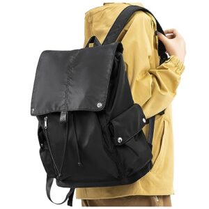 Black School Backpack for Women Men,Middle High School Bookbag Fashion School Backpack for Teens Girls Boys 15.6Inch Waterproof College Students Backpack Lightweight Small Casual Laptop Backpacks