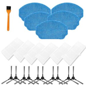 avaenzo replacement parts for mamnv/zcwa br150/br151,for manvins g20,for onson/gttvo/eicobot br150/br151 2-in-1 robot vacuum and mop combo accessories,10 side brush,6 hepa filters,5 mop pads