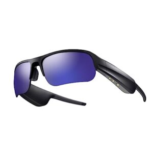 woxma bluetooth audio sports sunglasses surround sound,voice assistant,6hrs battery,bluetooth 5.3 glasses ip4 waterproof (blue)
