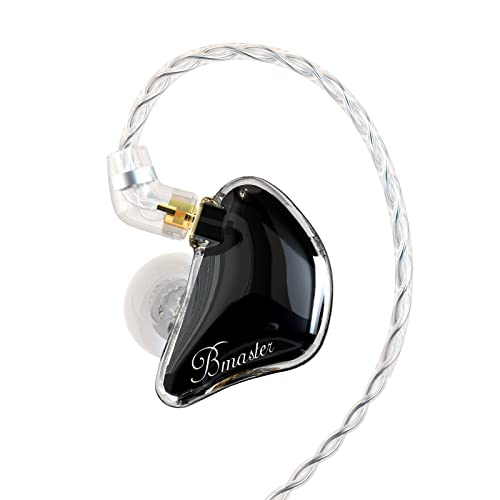 BASN Bmaster Triple Drivers in Ear Monitor Headphone with Two Detachable Cables Fit in Ear Suitable for Audio Engineer, Musician (Black)