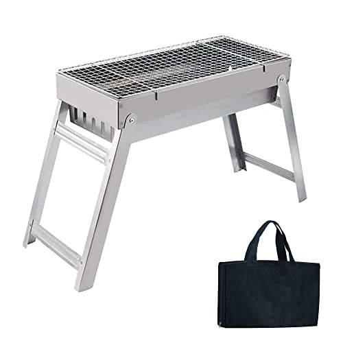 LYBOSH portable charcoal grill, 17.5" - With Handbag， multifunctional folding grill for travel, outdoor cooking and grilling, camping grill