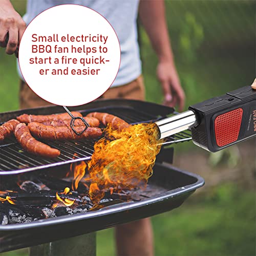 Handheld Electric BBQ Fan, Portable Handheld Electric BBQ Fan Blower for Barbecue Fire Bellows Outdoor Picnic Camping Cooking Lighter Tools