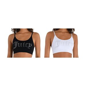 Juicy Couture 2 Pack Seamless Comfort Bra (as1, Alpha, l, Regular, Regular, Black/White)