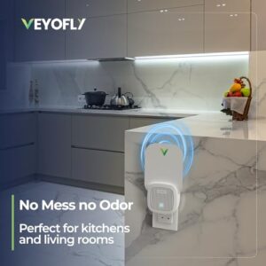 VEYOFLY Fly Trap, Plug in Flying Insect Trap, Fruit Fly Traps for Indoors- Safer Home Indoor- Bug Light Indoor Plug in- Mosquito Trap, Fruit Fly Killer, Gnat Trap, Flea Trap- (2 Device+6 Glue Boards)