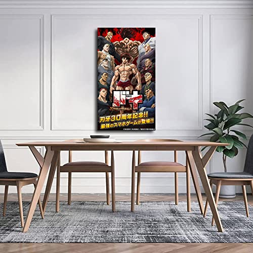 Anime Posters Baki The Grappler Canvas Painting Wall Art Poster for Bedroom Living Room Decor (unframed,08x12 inch)