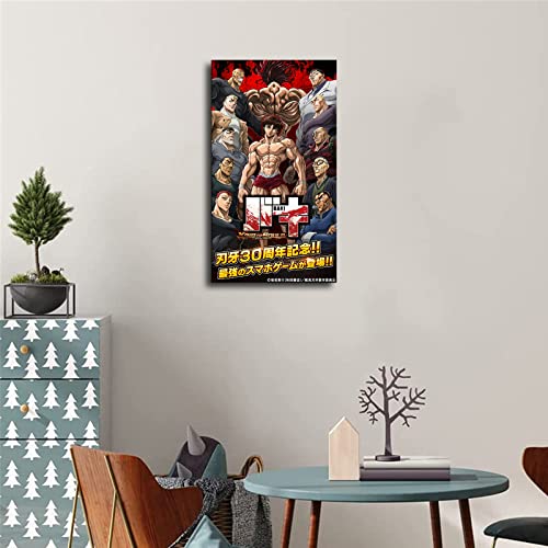 Anime Posters Baki The Grappler Canvas Painting Wall Art Poster for Bedroom Living Room Decor (unframed,08x12 inch)