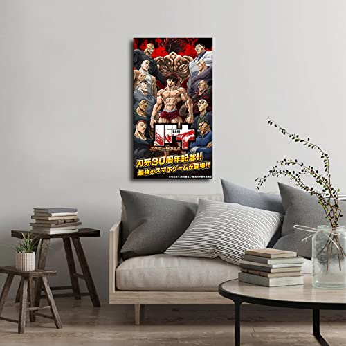 Anime Posters Baki The Grappler Canvas Painting Wall Art Poster for Bedroom Living Room Decor (unframed,08x12 inch)