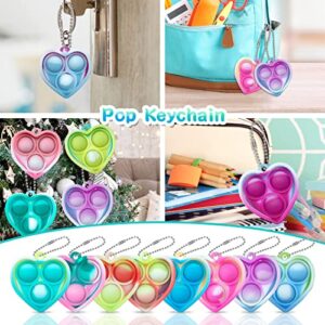 ONKULL® Pop Fidget Toys Its Party Favors Toys, 30 Pcs Pop Keychain for Kids Sensory Toys Fidget Pack Push Pop Bulk Toys Party Fidget Pop Keychain Toys Classroom Birthday Gift for Girls Boys