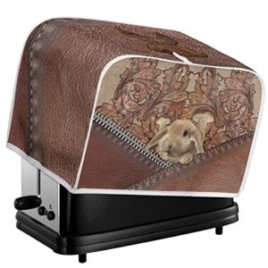 chaqlin Novelty Toaster Cover 2 Slice Zipper Rabbit Mushroom Bread Oven Cover Fingerprint Protection Bread Toaster Bags