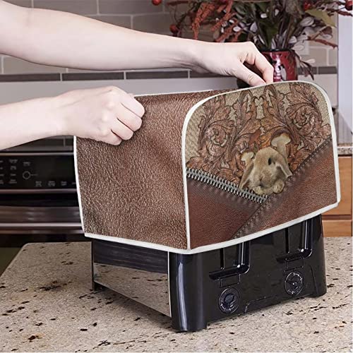 chaqlin Novelty Toaster Cover 2 Slice Zipper Rabbit Mushroom Bread Oven Cover Fingerprint Protection Bread Toaster Bags