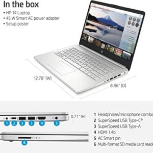 HP 14" FHD Laptop Newest, 16GB RAM 1TB NVMe SSD, AMD Ryzen 3(Up to 3.50GHz), Webcam, Type-A&C, HDMI, WiFi, Fast Charge, Long Battery Life, Win 11, GM Accessories