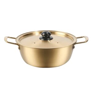 BREWIX Casserole 1Pc Korean Ramen Pot with Lid Milk Heating Pot Stew Pot Kitchen Stockpot Cooking Pot Thickened Stock Pot Vintage Style Stock Pot Large Serving Pot Soup Basins Pasta Pot Basin