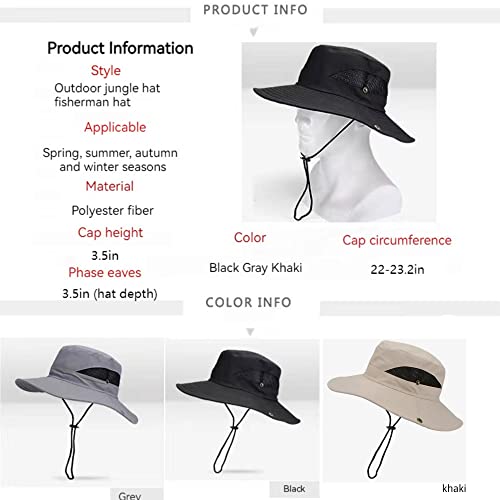 NXUPSB Bucket Hat for Women/Men Quick-Drying Wide Brim Sun Hat Windproof Hiking, Fishing, and Beach Camping Hats(Khaki)
