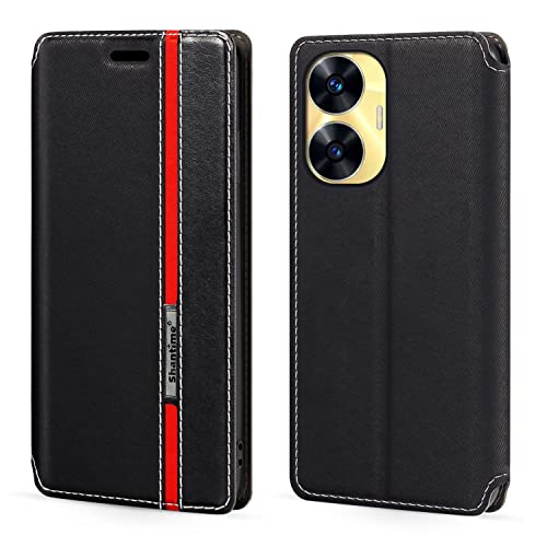 Shantime for Oppo Realme C55 4G Case, Fashion Multicolor Magnetic Closure Leather Flip Case Cover with Card Holder for Oppo Realme Narzo N55 4G (6.72”)