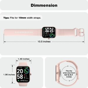 Fitpolo Smart Watch for Women,1.8" Alexa Fitness Watches Call and Text, 100 Sports, SpO2 Heart Rate Monitor Sleep Calorie Step Counter Waterproof Activity Trackers and Smartwatches for Android iPhone