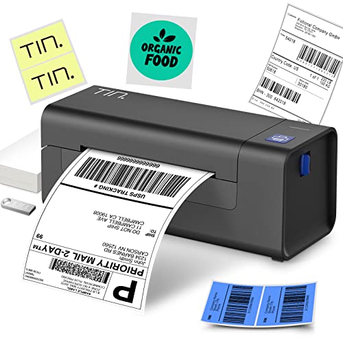 TIN Thermal Label Printer, Thermal Shipping Label Printer 4x6 for Small Business, Label Maker Compatible with Amazon, Ebay, Shopify, FedEx, UPS, USB Label Printer Supports Windows, MacOS, Chromebook