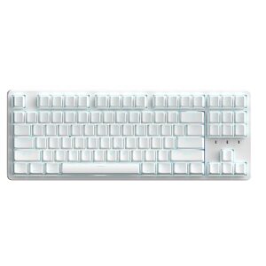 irok fe87/104 s hot-swappable gaming keyboard， backlighting mechanical keyboard, silenced construction, type-c wired keyboard for mac windows white-red switch