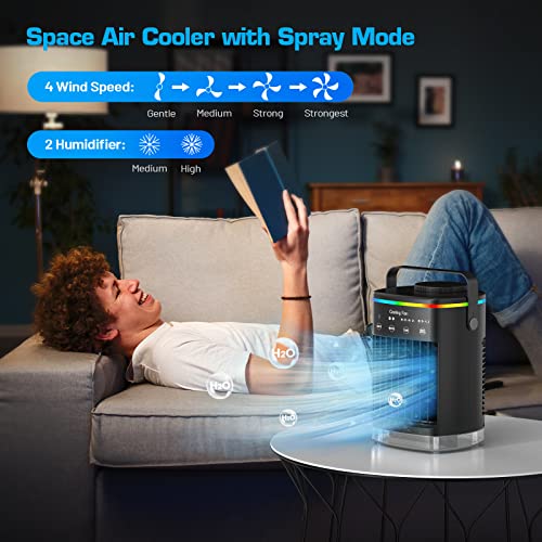 Portable Air Conditioners, Mini Air Conditioner Portable for Room, Small Portable Evaporative Air Cooler Misting Fan