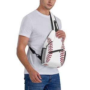 Baseball Chest Sling Bag Casual For Women Men Crossbody Sling Backpack Shoulder Bag For Travel Hiking Gym