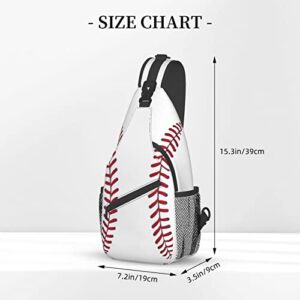 Baseball Chest Sling Bag Casual For Women Men Crossbody Sling Backpack Shoulder Bag For Travel Hiking Gym