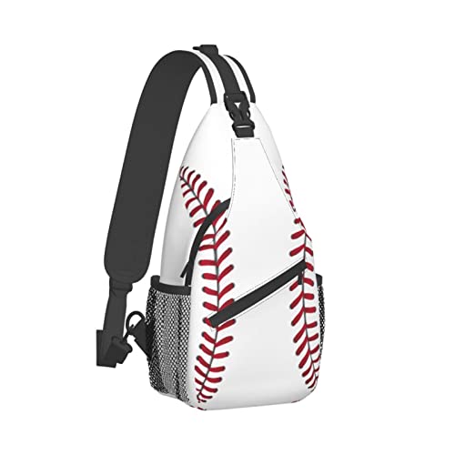 Baseball Chest Sling Bag Casual For Women Men Crossbody Sling Backpack Shoulder Bag For Travel Hiking Gym