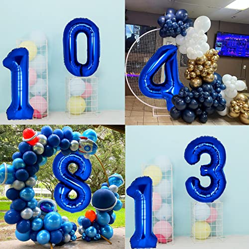 40 Inch Giant Navy Blue Number 30 Balloon, Helium Mylar Foil Number Balloons for Birthday Party, 30th Birthday Decorations for kids and adults, 30 Year Anniversary Party Decorations Supplies