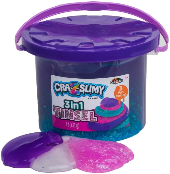 Cra-Z-Slimy Tricolor Tinsel Bucket